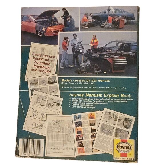 Haynes Nissan Datsun Stanza 1982-1990 Sedan and Hatchback Auto Repair Manual 981 - Picture 2 of 6